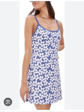 The Summer I turned Pretty X American Eagle Blue and White Floral Midi Dress XS